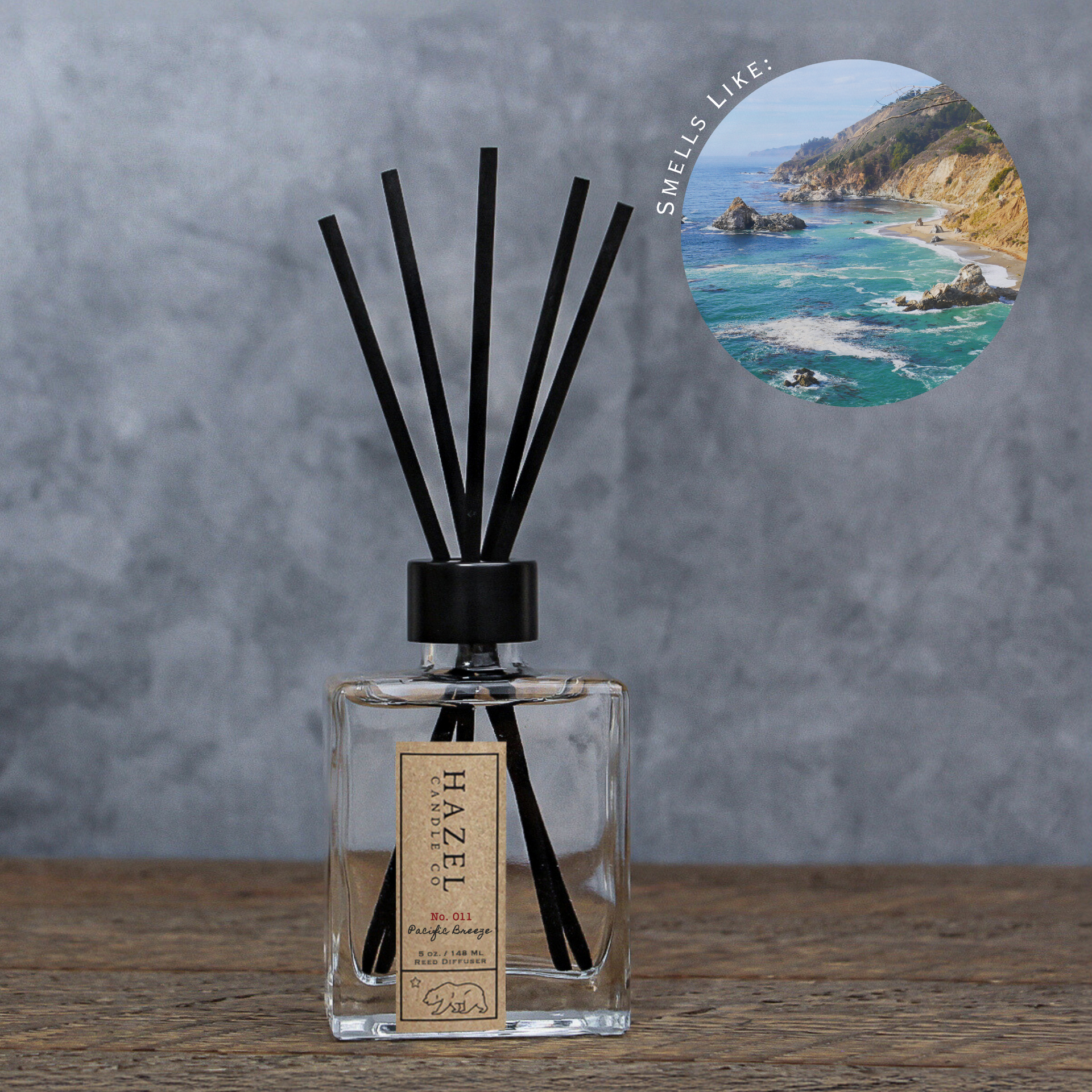 Pacific Breeze Reed Diffuser [salt water & jasmine] – Hazel Candle Co.